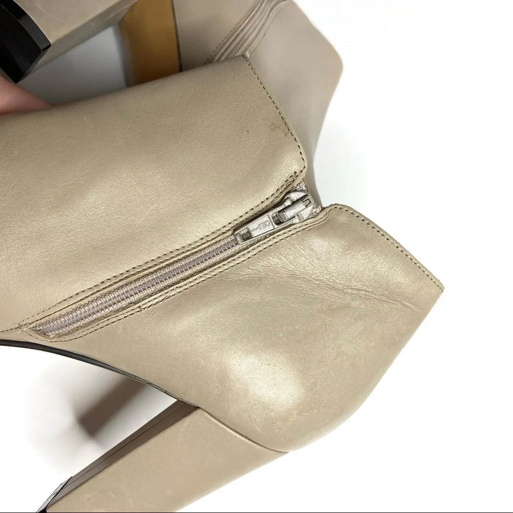 Innovare | Leather Tan Heeled Booties - Picture 9 of 9